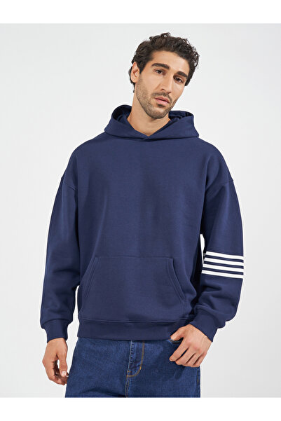 Styli Stripe Print Heavy Oversized Hoodie