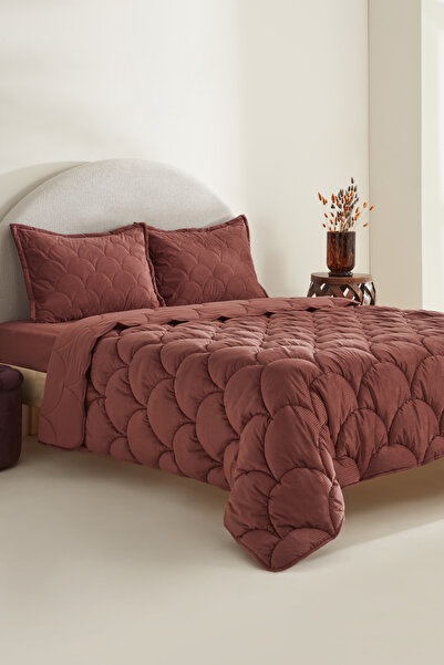 Karaca Home Cowrie Çift Kişilik Luxury Comfort Set Gül Kurusu