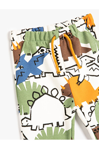Koton Dinosaurier-Jogginghose mit Tasche zum Binden an der Taille