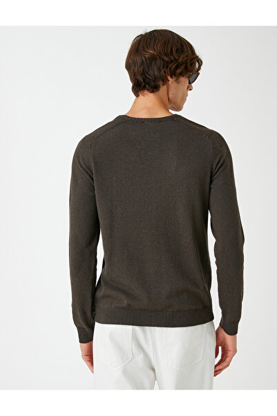 Koton Basic Triko Kazak Bisiklet Yaka Dar Kesim