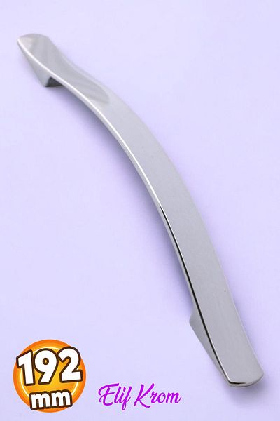Badem10 Elif Metal Chrome Furniture - 192 mm x 19,2 cm Dulap și mânere pentru sertar de bucătărie