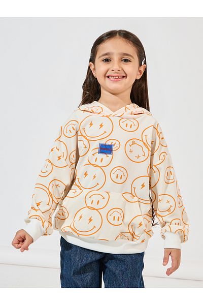Styli All Over Smile Printed Hoodie