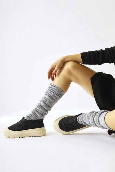 Limoya Γυναικεία παπούτσια Katelyn Black Suede με επικάλυψη με γούνα στο εσωτερικό