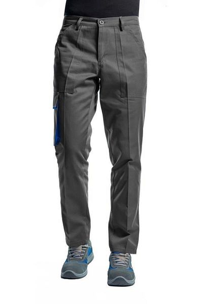 Şensel Reflective Work Pants, Grey-Sax, Commando Pocket -54E3396-