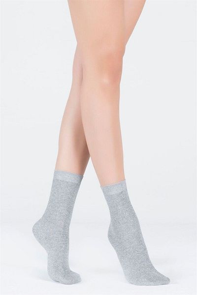 Katia&Bony Women's Shine Socks Silver