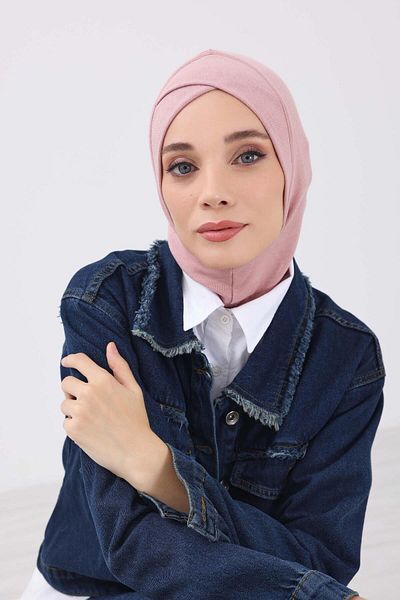 Aisha's Design Winter Hijab Cap with Cross Detail on the Front, Tb-4Rb