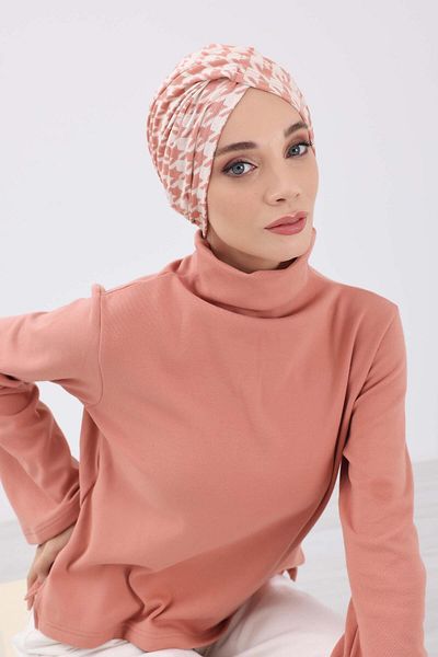 Aisha's Design Winter Patterned Hijab Bonnet - B-9Div