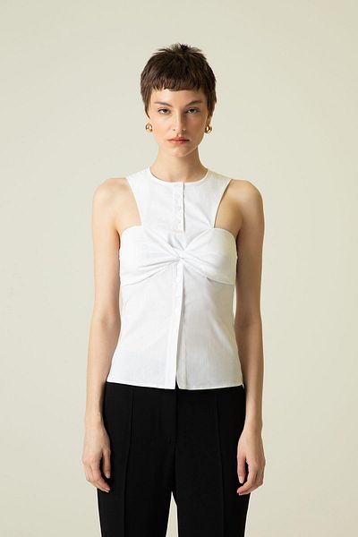 rue. Sleeveless Shirt - Chest Cup Detail