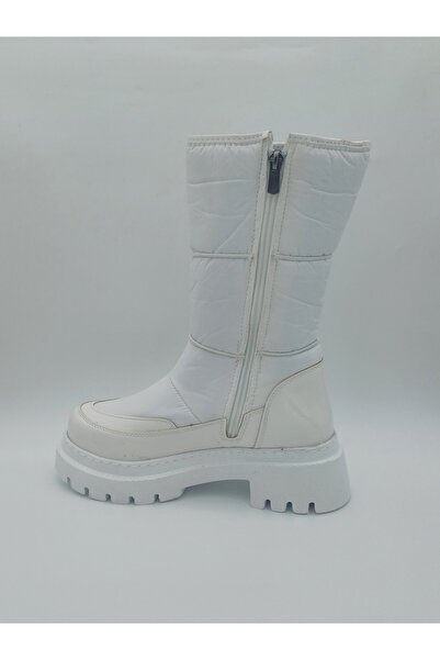 eatölye Γυναικείες χειμερινές μπότες χιονιού με αδιάβροχη χοντρή σόλα με φερμουάρ και χοντρό τακούνι