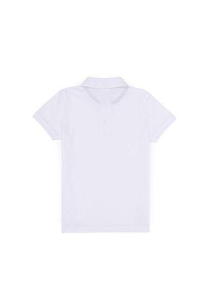 U.S. Polo Assn. Tricou alb de bază cu gât polo pentru băiat 50262958 -VR013