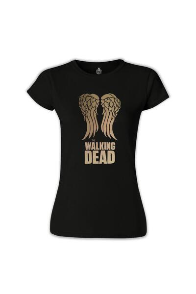 Lord T-Shirt The Walking Dead - Wings Siyah Kadın Tshirt