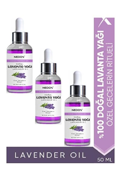 NEDOX   زيت اللافندر 3 قطع زيت اللافندر العشبي الطبيعي 100% مع طقوس الليالي ا...
