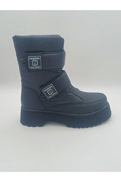 eatölye Kadın Cırtlı Kışlık Kalın Tabanlı ve Kalın Topuklu Kar Botu