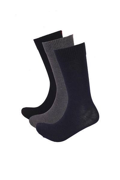 Katia&Bony 3er-Pack Harold Bamboo Herren-Sockensocken Anthrazit-Dunkelblau-Schwarz