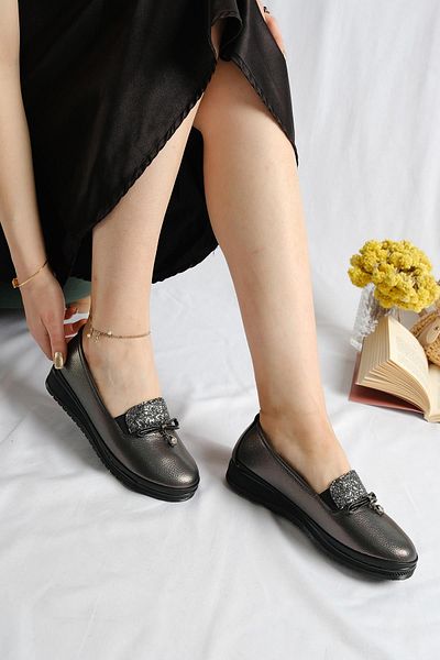 Oksit Stella Mother Young Stone Detailed Ballerina Sports Casual Shoes