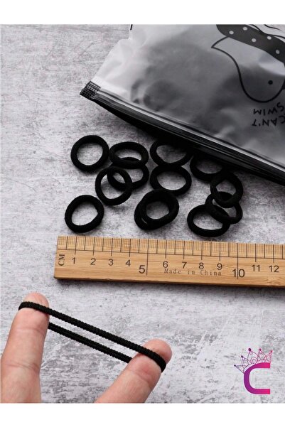 Cinderella Sada 100 malých elastických dívčích vlásenek v hnědé barvě