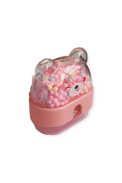 Polin Beaded Pencil Sharpener with Cute Bear Figure