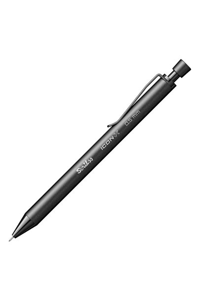 Scrikss قلم ICON-X متعدد الاستخدامات مقاس 0.5 ملم باللون الأسود غير اللامع