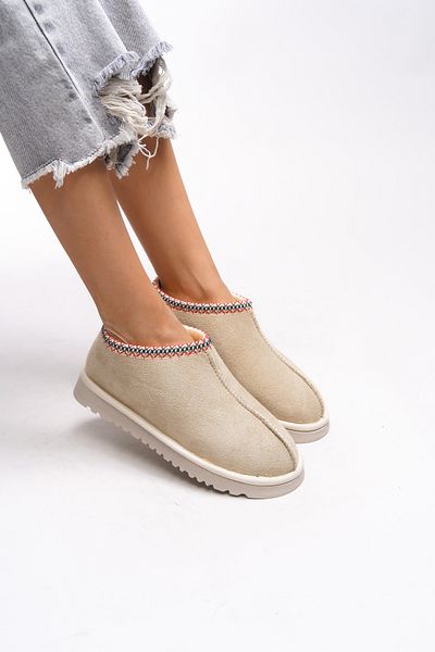 Riccon Γυναικείες κοντές άνετες μπότες Giselsaria Beige - 00121020