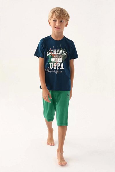 U.S. Polo Assn. BÁZIS. Polo Assn. Fiú Capri szett - sötétkék US1743-4