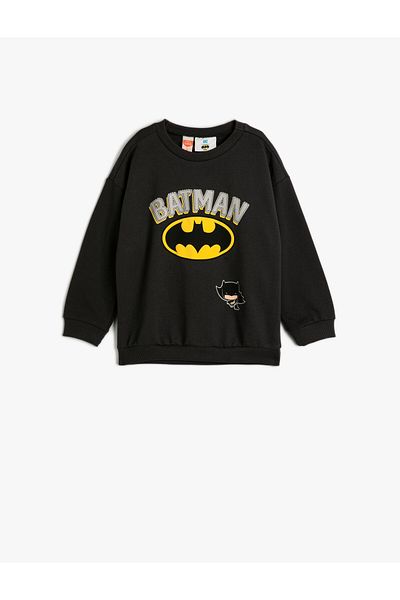 Koton Batman Sweatshirt Licensed Long Sleeve Crew Neck Cotton Raised
