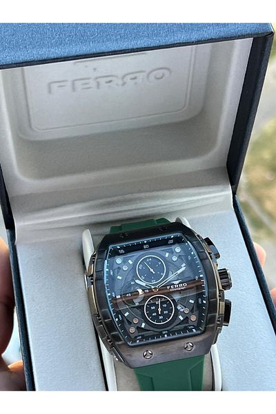 FERRO 30 Mt Water Resistant Men Wrist Watch - Silicone Band with Internal Functions Active Efm.31346-F1
