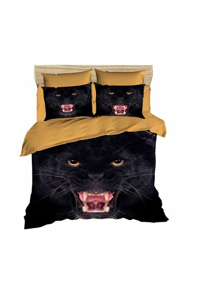 Generic Brand Black Panther Edgy 3D Digital Double Bedding Set