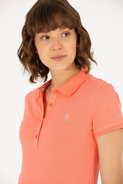 U.S. Polo Assn. Γυναικείο μπλουζάκι Salmon Basic Polo Neck 50262675 -VR047