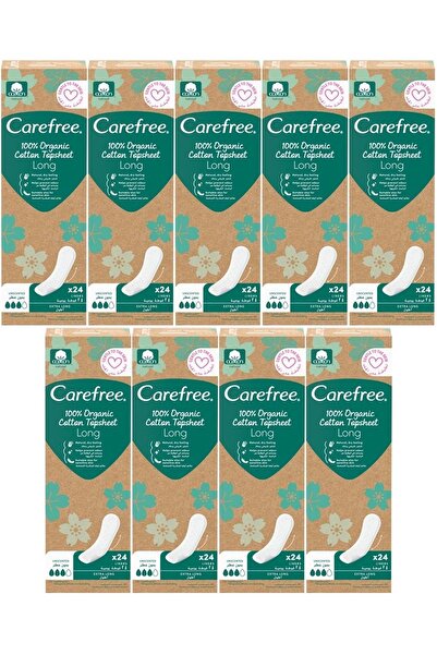 o.b. O.B Carefree Daily Pad Organic Cotton Topsheet Long 216 Pieces (9Pk*24)