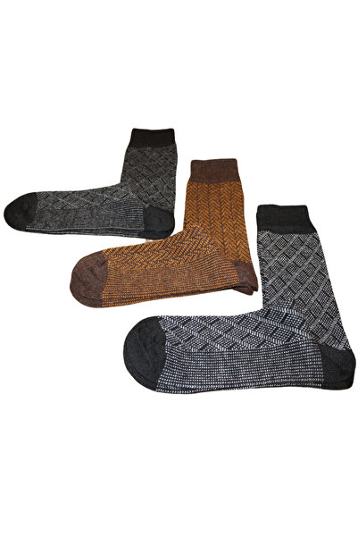 socksbox 3 Pairs Seamless Men's Wool Winter Thermal Socks/41-45