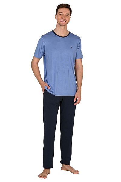 Jiber JIBER MODAL COTTON CROWN COLLAR ΚΟΝΤΟΜΑΝΙΚΙ ΑΝΔΡΙΚΗ ΣΕΤ ΠΙΤΖΑΜΑΣ