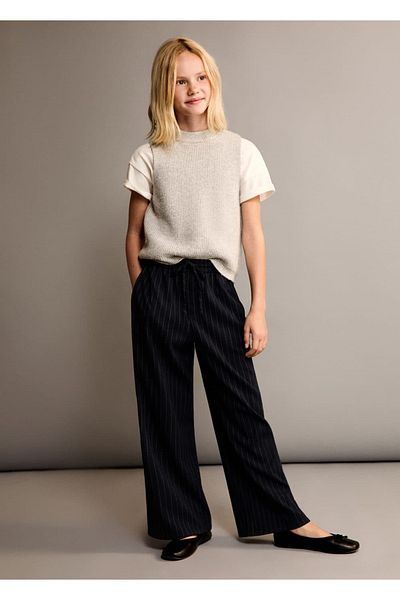 MANGO Kids Pantaloni drepte cu dungi