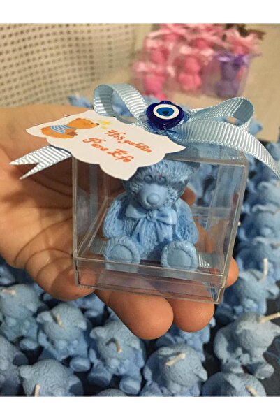 Opulent Accessories شمعة تيدي بير 15 ميكا في صندوق، للأطفال، حديثي الولادة، م...