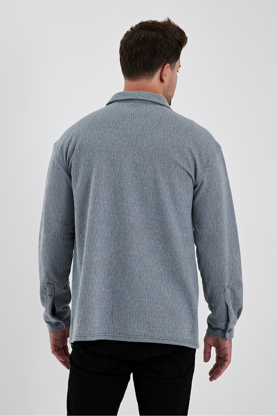 HAWKKİNG Cămașă oversize pentru bărbați cu buzunar dublu