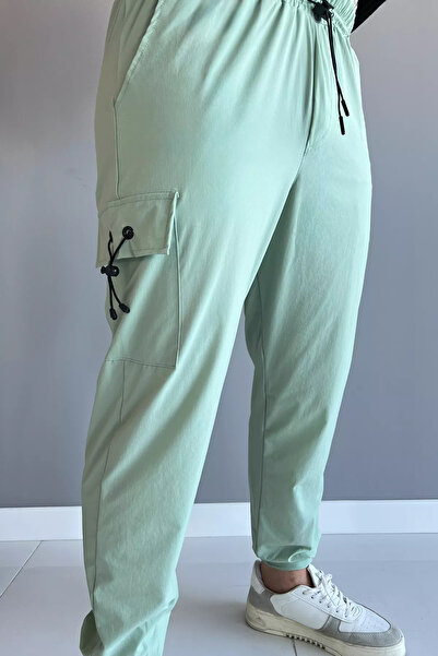 MİSHAR İTALİA Παντελόνι Jogger με αλεξίπτωτο με λεπτή εφαρμογή Mint Cargo Pocket