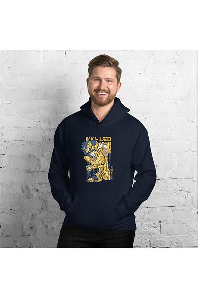 Moda Glo Унисекс суитшърт с качулка и щампа на лъв