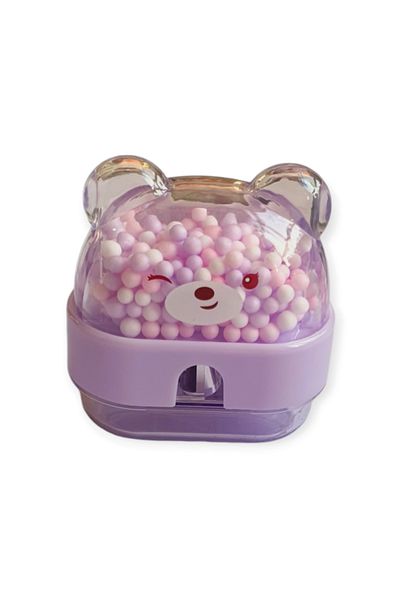 Polin Beaded Pencil Sharpener with Cute Bear Figure