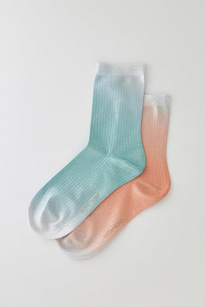 Katia&Bony Women's 2-Pack Shiny Glitter Socks