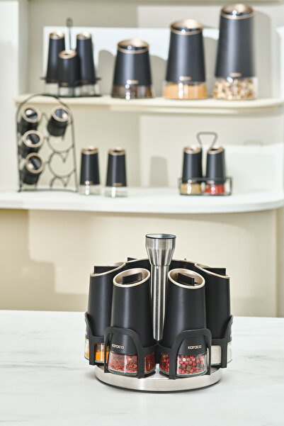 Karaca Waltz 6-Piece Round Stand Spice Set