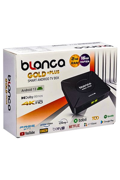 Gold Step Blanca Gold Plus - Android 13 2 Gb Ram/16 Gb Hafiza - Dolby Atmos 4K Ultra Hd Android Box