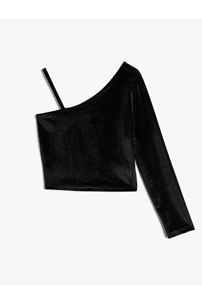 Koton T-Shirt with Single Shoulder Strap Detail