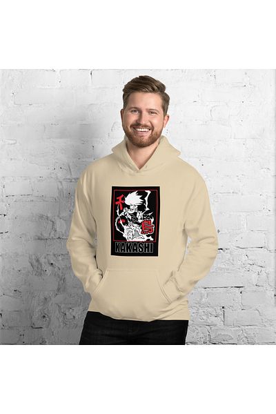 Moda Glo Φούτερ Unisex Kakashi με στάμπα με κουκούλα