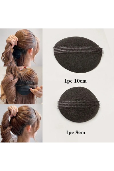 GÜLPEŞE وسادة منفوخة لتصفيف الشعر، وسادة منفوخة للشعر غير مرئية، مشبك إسفنجي ...