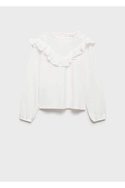 MANGO Kids Tricou cu detaliu brodat