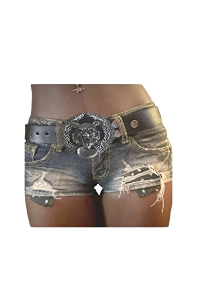 targay Αθλητική ζώνη τζιν με καουμπόικη αγκράφα