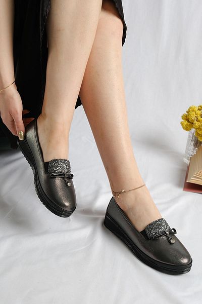 Oksit Stella Mother Young Stone Detailed Ballerina Sports Casual Shoes