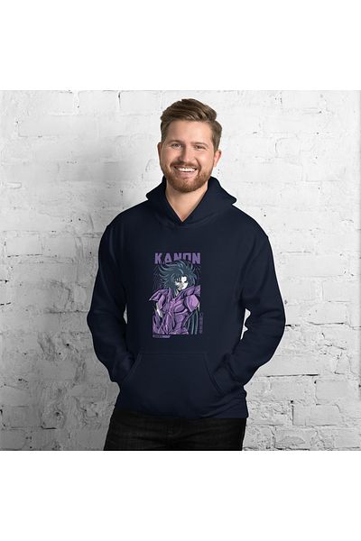 Moda Glo Унисекс суитшърт с качулка и щампа Kanon