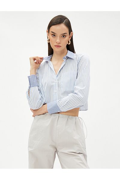 Koton Crop ing zseb részletes pamut