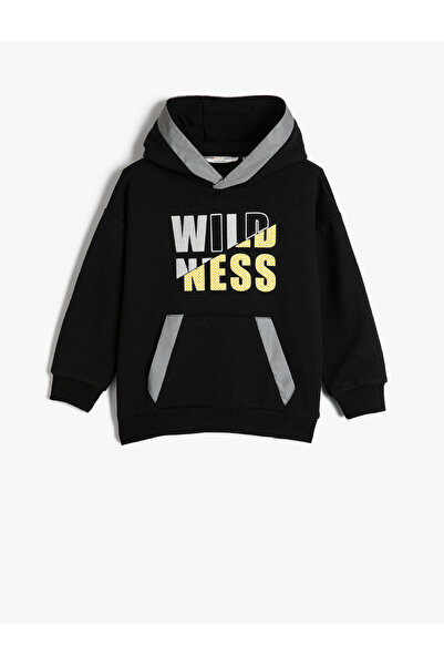 Koton Siyah Erkek Çocuk Sweatshirt 4WKB10185TK