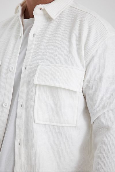 HAWKKİNG Ανδρικό πουκάμισο με διπλή τσέπη Oversize